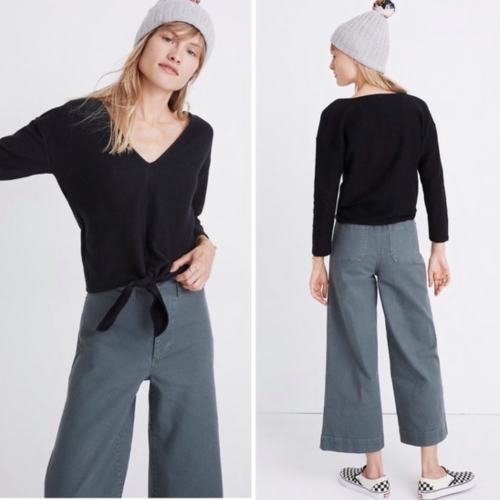Madewell Texture & Thread tie front top Nwot